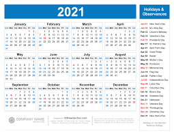 Printable 2021 calendars templates with week number, us federal holidays, space for appointment, events, notes in word, pdf, jpg. Free Free Printable 2021 Calendar With Holidays
