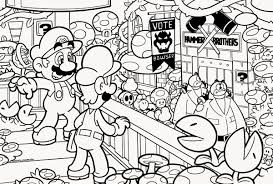 Printable coloring pages for kids. Super Mario Bros Coloring Book Cinebrique
