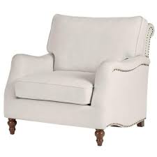 Home Decorators Collection Canfield Evere Ivory Accent Chair 33 5 In W X 33 86 In H 1200 Ac Leather Chair Living Room Cottage Chairs Arm Chairs Living Room