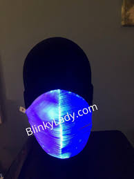 Light Up Face Mask Fiber Optic Super Bright Led Light Up Mask Etsy Light Up Face Mask Fiber Optic Led Lights