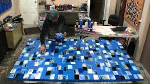 This will help you anticipate how the color will actually look and you can mix accordingly. How To Create Large Acrylic Abstract Art Using Textured Paint Demonstraction Youtube