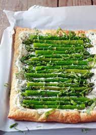 Asparagus Basil Cream Cheese Tart With Optional Bacon Recipe Recipes Cheese Tarts Vegetarian Tart
