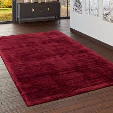 Kurzflor teppiche als meterware und standardmaß. Wohnzimmer Teppich Kurzflor Teppich Handgearbeitet Einfarbig In Rot Kaufen Bei Diva Teppich Center