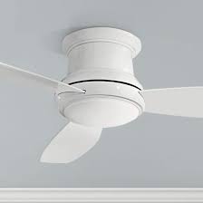 52 Concept Ii White Flushmount Led Ceiling Fan 19w21 Lamps Plus In 2020 Led Ceiling Fan Ceiling Fan Ceiling Fan With Light