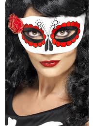 Smiffys Mexican Day Of The Dead Eyemask, White & Red with Rose, Eyemasks  Fancy Dress, Adult Dress Up Eye masks : Smiffys: Amazon.co.uk: Health &  Personal Care