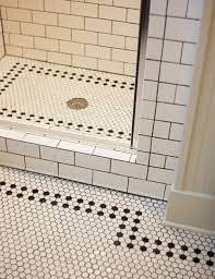 Black and white bathroom wall tiles used together in this way can provide decorative flare and designer character to even a humble bathroom space. Floor Ideas For Bathrooms Patterned Bathroom Tiles Vintage Bathroom Tile White Bathroom Tiles