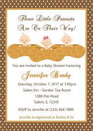 Baby Shower Triplets Invitation Digital File Peanuts Etsy Peanut Baby Shower Triplet Baby Shower Baby Shower