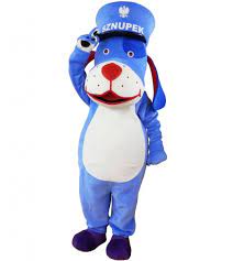 Pies policjant Sznupek - stroje reklamowe | Stroje reklamowe projektowanie  i szycie Elabika, maskotki z logo