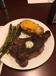 Let it stay for 10 minutes. I Ate Rib Eye With Herb Butter Twice Baked Potato And Asparagus All Off The Grill Food