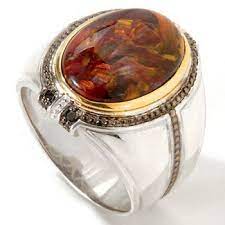 Men S En Vogue Pietersite Black Diamond Ring On Sale At Evine Com Black Diamond Ring Men Diamond Ring Unique Mens Rings