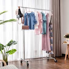 Collapsible salesman rolling racks and collapsible clothing racks are a great solution for temporarily overstocked items. Amazon Com Collapsible Folding Rolling Clothing Garment Rack Salesman S Rack Home Kitchen