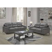 Sofa set hobel bavaria 3+1+1 purple eva 16/stark dark gray (3). Hometrend Dawson Contemporary Living Room Set Dark Gray 2 Piece 9514dgysl Rona