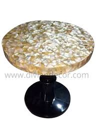 Clam is a natural material and may slightly vary in color and grain. Divian Round Sea Shell Inlay Coffee Table Divian Decor Exports Id 22119427691