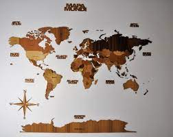 Ela funciona com a versão mais recente da maioria dos navegadores, como por exemplo, safari, firefox e google chrome, bem como o internet explorer 9 ou superior. Mapa Mundi Para Parede Painel Em Madeira 5 Tons 2 00x180m No Elo7 Allis Corte E Gravacao A Laser 1391bb0