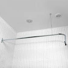 Corner Shower Curtain Rod 36 Quot X 36 Quot W 36 Quot Ceiling Support Corner Shower Curtain Rod Shower Curtain Rods Corner Shower