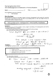 The payments (including a possible balloon payment at the end of the contract) will cover the original cost of the asset plus interest charges. Hire Purchase Worksheet S Answer Hello