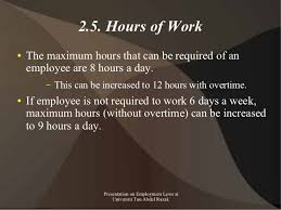 Labour laws, constitutional provisions, ministry of labour and employment, working hours, employment equity act, employee representation labour law working hours. Presentation On Employment Law In Malaysia For Masters Class Unir