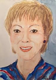 Geometric self-portrait with shapes incorporated