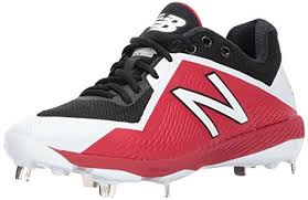 New Balance Men S L4040v4 Metal Baseball Shoe Black Red 5 5 2e Us Baseball Shoes Sneakers Men Fashion Baseball Cleats