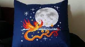 The waste canvas is attached to the onesie and now you can cross stitch the pattern onto the onesie. Fo First Attempt Using Waste Canvas Crossstitch