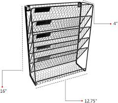 Chain mail is a type of armour consisting of small metal rings linked together in a pattern to form a mesh. Buy 5 Tier Wall File Holder Hanging Mail Organizer Metal Chicken Wire Wall Mount Magazine Rack For Home And Office Black Online In Germany B08gccjrpv