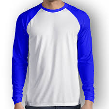 Kaos Raglan Lengan Panjang Putih Biru Benhur Pesan Kaos Raglan Simplivi