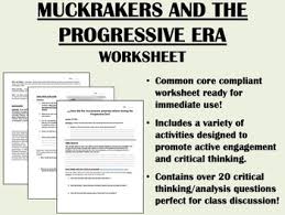 Muckrakers And The Progressive Era Worksheet By Epic History