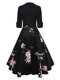 dresslily women swan printed belted dress buy online in