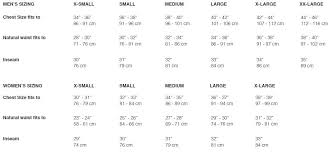 sizing charts