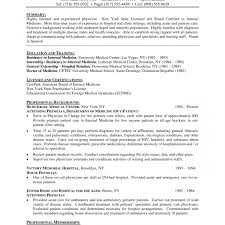 Cv Template Resident Physician Resume Examples Cv Template Medical Resume