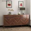 Decorative franklin rustic white rectangle console table. 1