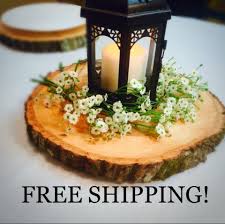 6 Pc Natural Wood Slices With Free Shipping Rustic Wood Wood Slices Wedding Rustic Wedding Centerpieces Wood Centerpieces
