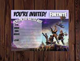 Fortnite Birthday Card Printable Free Fortnite Printable 5x7 Invite Fortnite Invitation Blank Etsy Printable Birthday Invitations Birthday Invitation Templates Birthday Card Printable