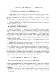 Pornind de la ideea ca orice text legal trebuie interpretat in sensul in care el poate produce efecte. Contractul Individual De Munca