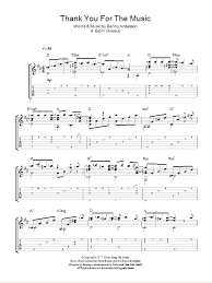 Duos for beginners, intermediates, and advanced classical guitarists. Thank You For The Music Sheet Music Abba Easy Guitar Tab