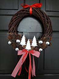 Deko Weihnachten Weidenkranz Rot Weiss Schleife Kariert Tannenbaume Turkranz Weihnachtsdeko Christmas Deko Weihnachten Weidenkranz Turkranz Weihnachten