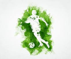 A Silhouette Of A Soccer Player With Paint Splutters In The Background Soccer Fifa Worldcup Decor Football Decora Soccer Art Soccer Artwork Football Art