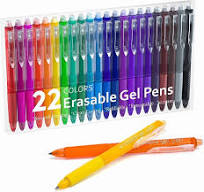 Erasable Gel Pens, 22 Colors Lineon Retractable Erasable Pens Clicker, Fine  Point, Make Mistakes Disappear, Assorted Color Inks for Drawing Writing ...