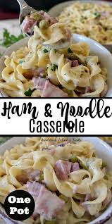 Instead of american and mozzarella cheese, try cheddar, colby, asiago, fontina, provolone or swiss. One Pot Ham And Noodle Casserole Great Grub Delicious Treats