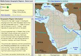 Geography games, quiz game, blank maps, geogames, educational games, outline map, exercise, classroom activity, teaching ideas, classroom games, middle school. Interactive Map Of Middle East Geographic Regions Of Middle East Game Sheppard Software Interactive Maps