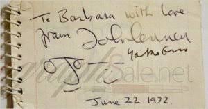 The best harmonica ever made hohner created a fantastic harp. John Lennon Autographs And Autograph Examples The Beatles