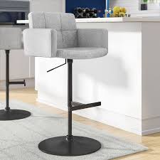 Earleville Adjustable Height Swivel Bar Stool Swivel Bar Stools Kitchen Island Designs With Seating Modern Kitchen Island Design