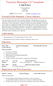 Content digital profile of a citizen of the russian federation 2021: Tourism Manager Cv Template Tips And Download Cv Plaza