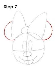 Draw Minnie Mouse Step 7 Minnie Mouse Drawing Mickey Mouse Drawings Mini Mouse Drawing