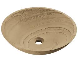 852 wood sandstone vessel sink