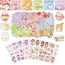 Amazon.com: 652 Pieces Korean Cute Kawaii Washi Cartoon Stickers Cartoon  Little Girls Stickers Set Lovely Kid Sticker Small Size Scrapbook Decal  Photo Planner Dairy Sticker for Notebook DIY(Cute Style) : Arts, Crafts