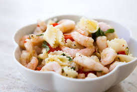 In a large bowl mix together the pasta, shrimp, mayonnaise, salad dressing, parmesan cheese, green onion, bell pepper, and chopped tomato. Shrimp Pasta Salad Recipe