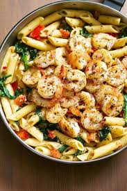 Tomato Spinach Shrimp Pasta Best Shrimp Pasta Recipe Healthy Pasta Recipes Tomato Recipes Shrimp Recipes Easy