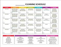 complete housekeeping printable set cleaning schedule