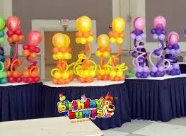 Our balloons are air filled, no helium needed, and can be assembled in less than 15 minutes. Balloon Centerpieces Balloon Table Centerpieces